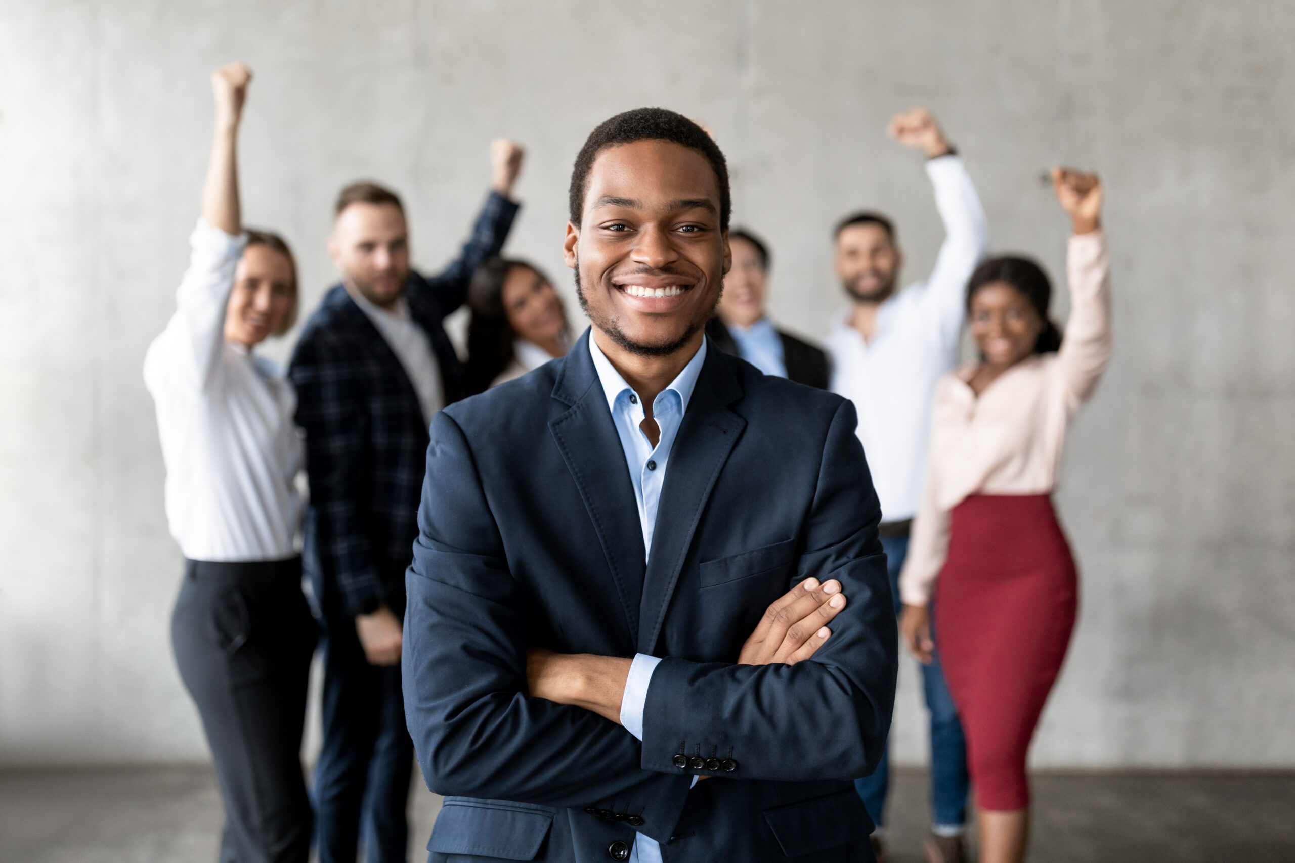 An inspirational sales team leader